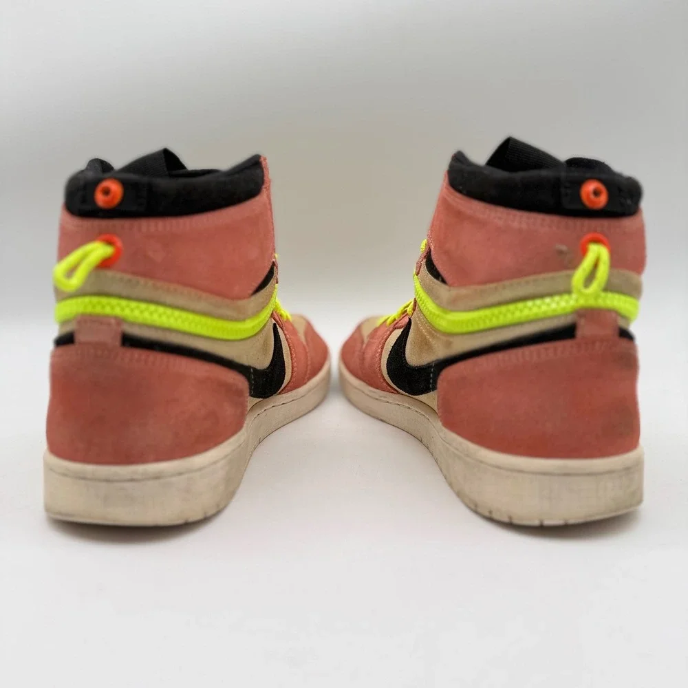 Nike Air Jordan 1 Mens 10 High Switch Peach Neon Yellow CW6576-800